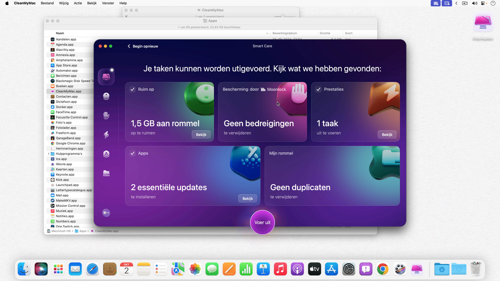 Smart Care uitvoeren met CleanMyMac