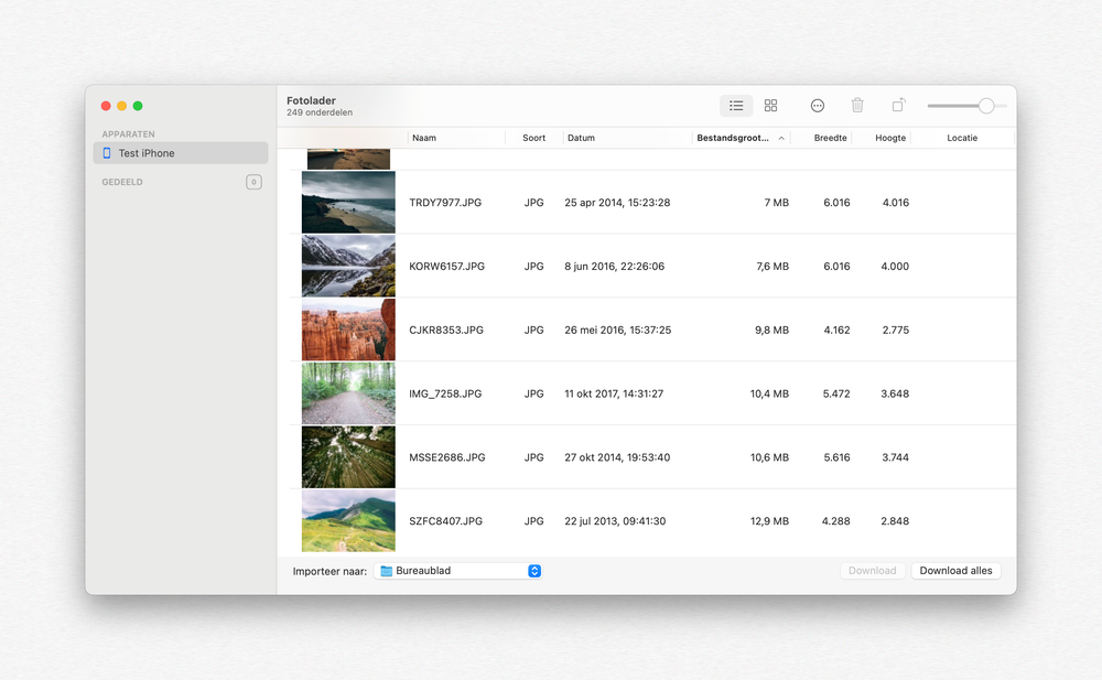 Gebruik je Foto\'s niet op je Mac? Gebruik dan de Fotolader om foto\'s van je iPhone of iPad te halen