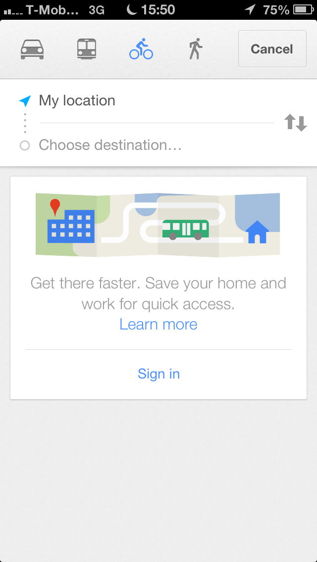 Google Maps: een route bepalen