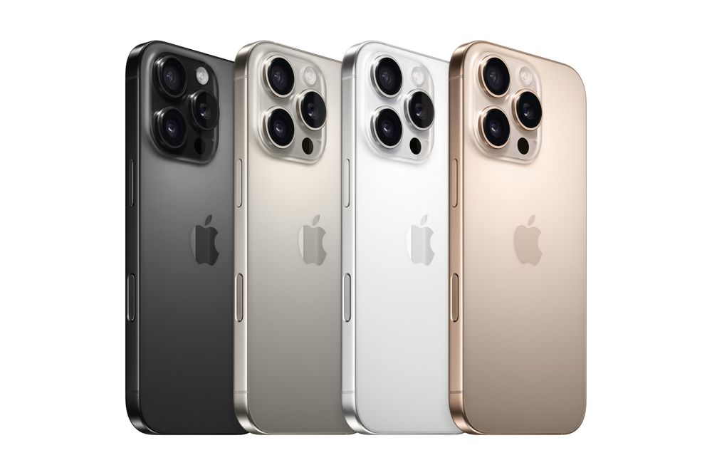 De verschillende kleuren van de iPhone 16 Pro