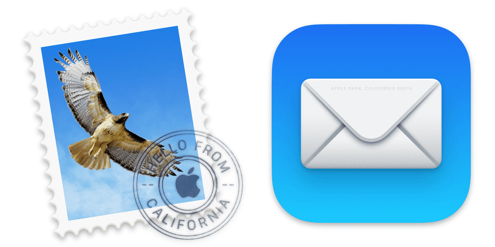 Mail icoon van Catalina (links) en Big Sur (rechts) zijn duidelijk anders