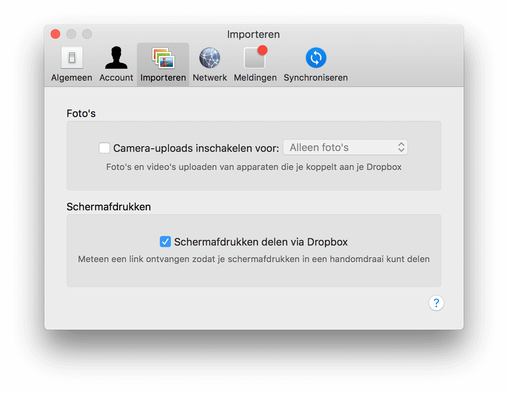 Je kunt je schermafbeeldingen automatisch op laten slaan in Dropbox