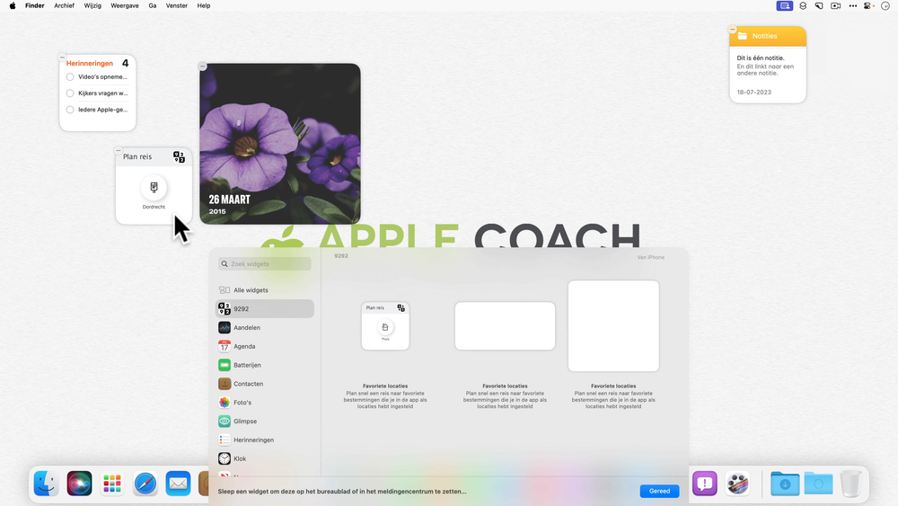 macOS Sonoma laat je widgets op het Bureaublad plaatsen, zelfs als je de app niet op je Mac hebt