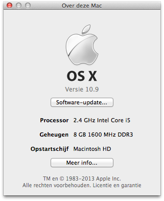 Het serienummer van een Mac vind je onder het "Over deze Mac"-scherm